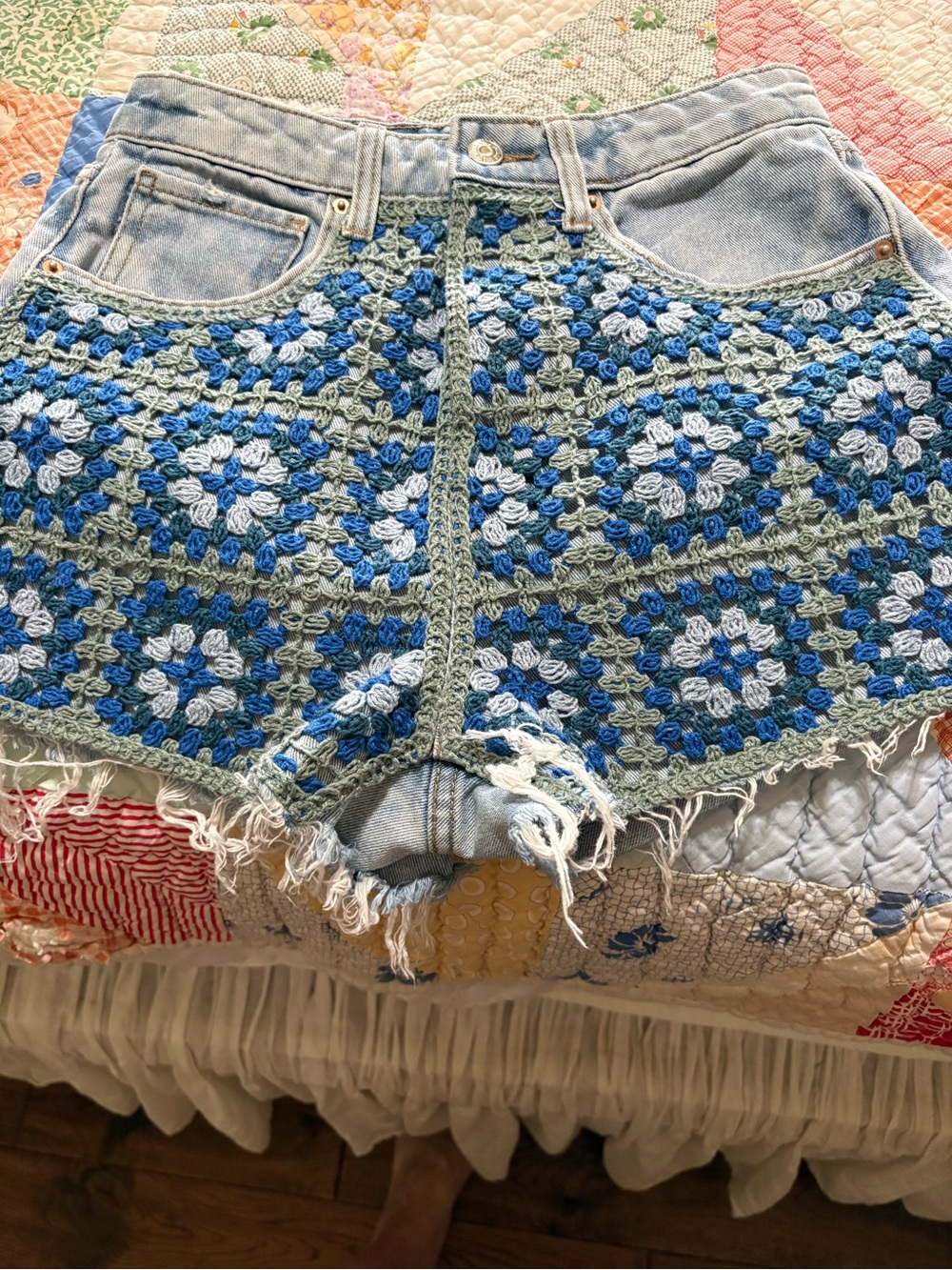 wild fable Light Blue Denim High-Waist Shorts